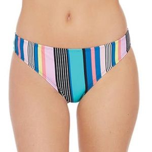 HOBIE Santa Cruz Hipster Bikini Bottoms Multicolor Stripes Size Small